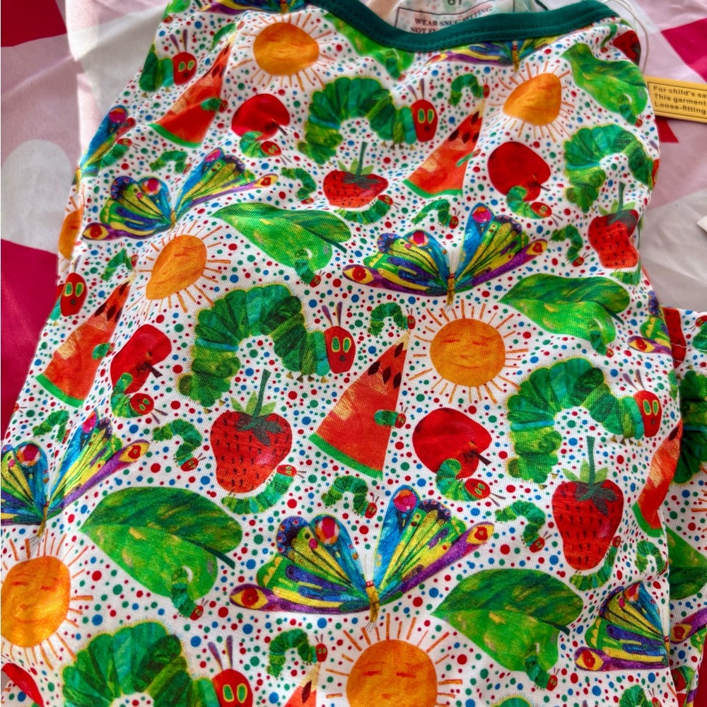 Colorful Caterpillar bamboo pjs - Picture 2 of 2